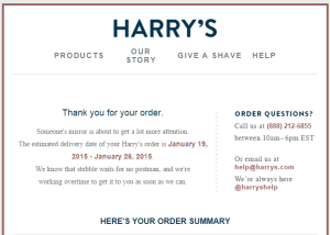 Harrys order